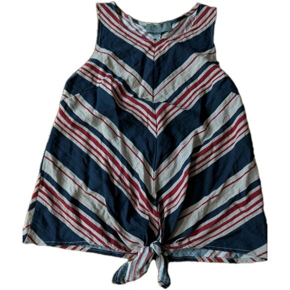 Sunday In Brooklyn Top Womens S Small Blue Spruce V Neck Tie Waist Anthropologie - Picture 1 of 8